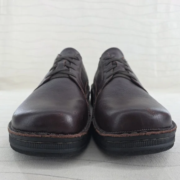NAOT Mens Olaf Lace‑Up Dark Brown Leather Shoes Made in Israel Size 13 US/ 46 EU